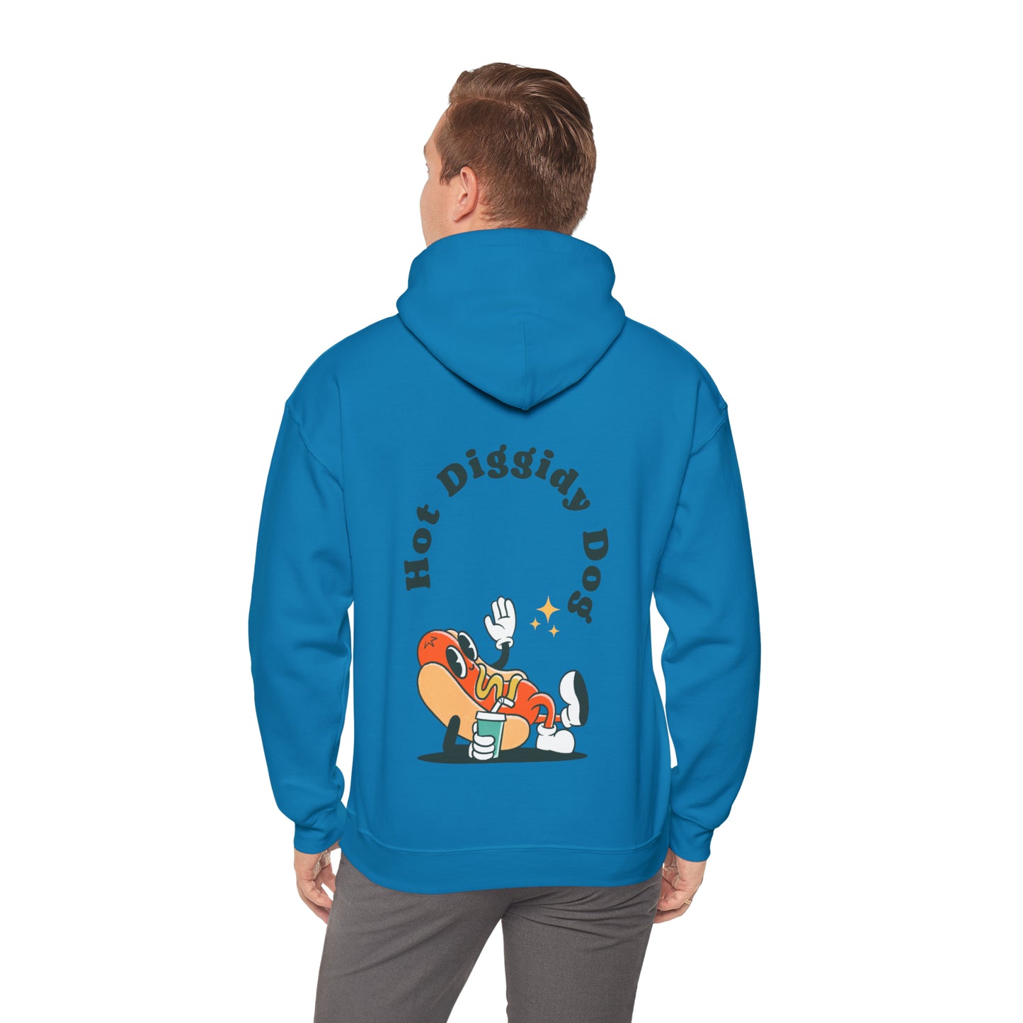 Unisex Retro Hot Diggidy Dog Heavy Blend™ Hooded Sweatshirt (Multiple Colours)