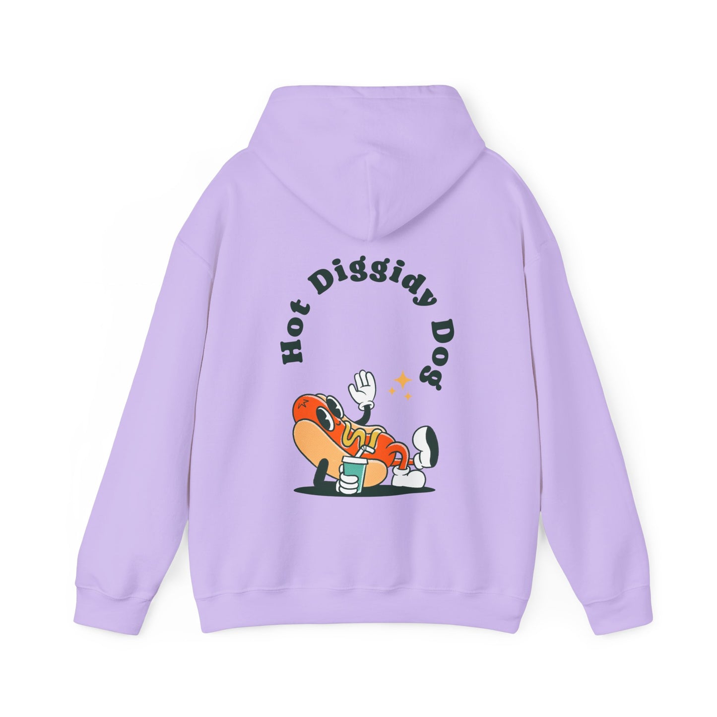 Unisex Retro Hot Diggidy Dog Heavy Blend™ Hooded Sweatshirt (Multiple Colours)