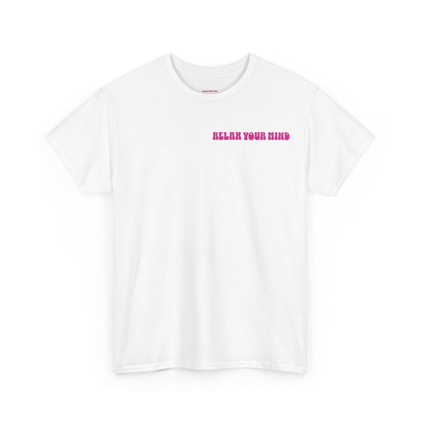 Relax Your Mind Mushroom Unisex Heavy Cotton T Shirt (Multiple Colours)
