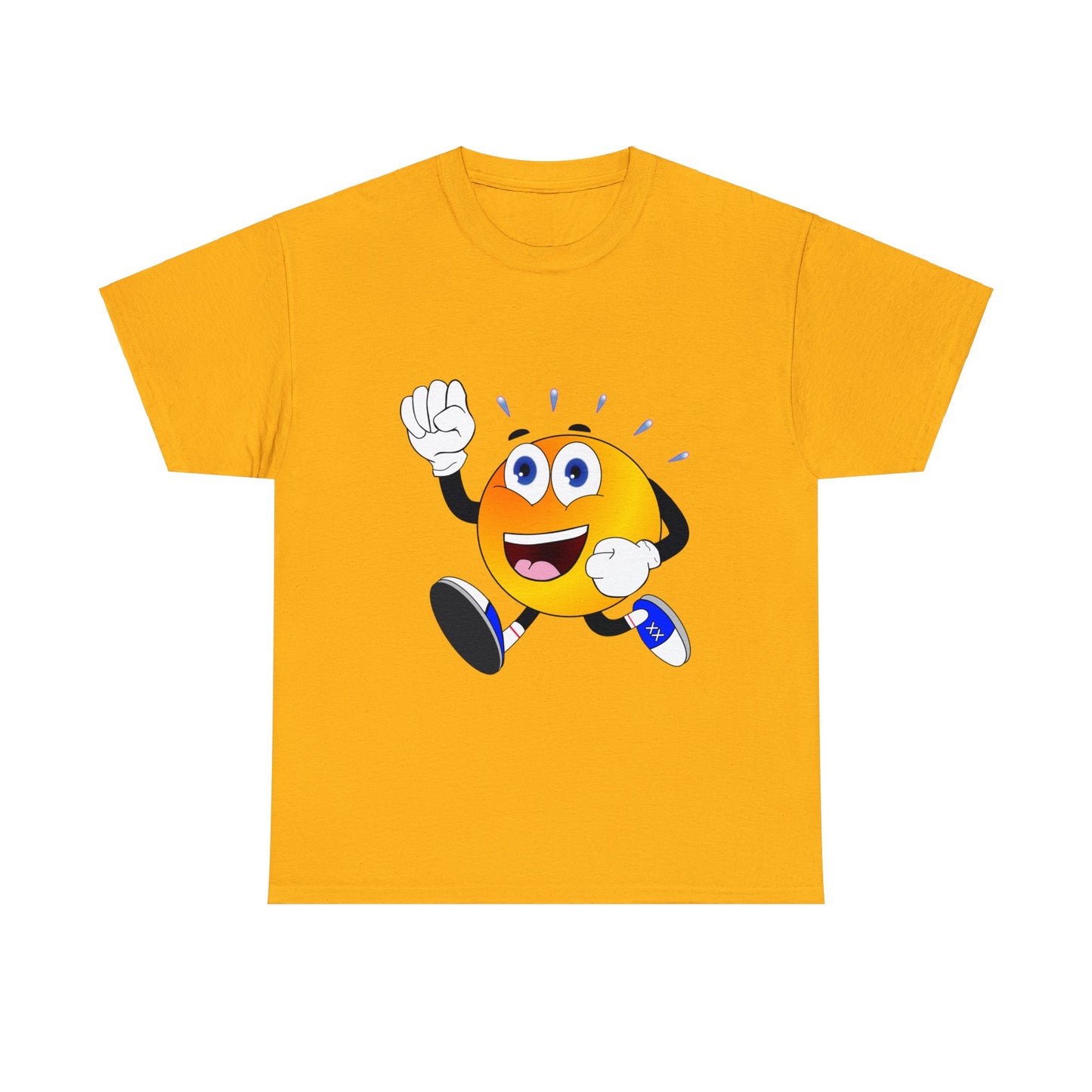 Unisex Retro Running Head Heavy Cotton Tee (Multiple Colours)