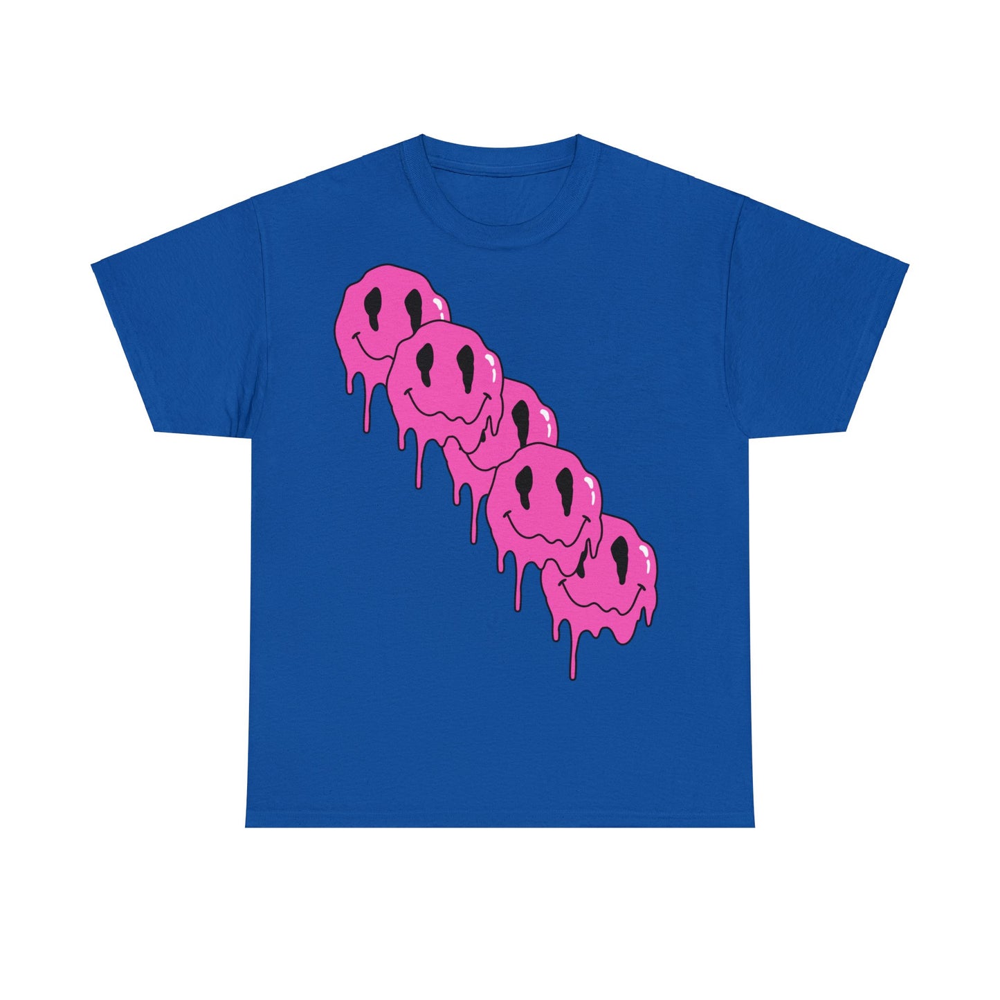 Unisex T-Shirt with Melting Smiley Face (Multiple Colours)
