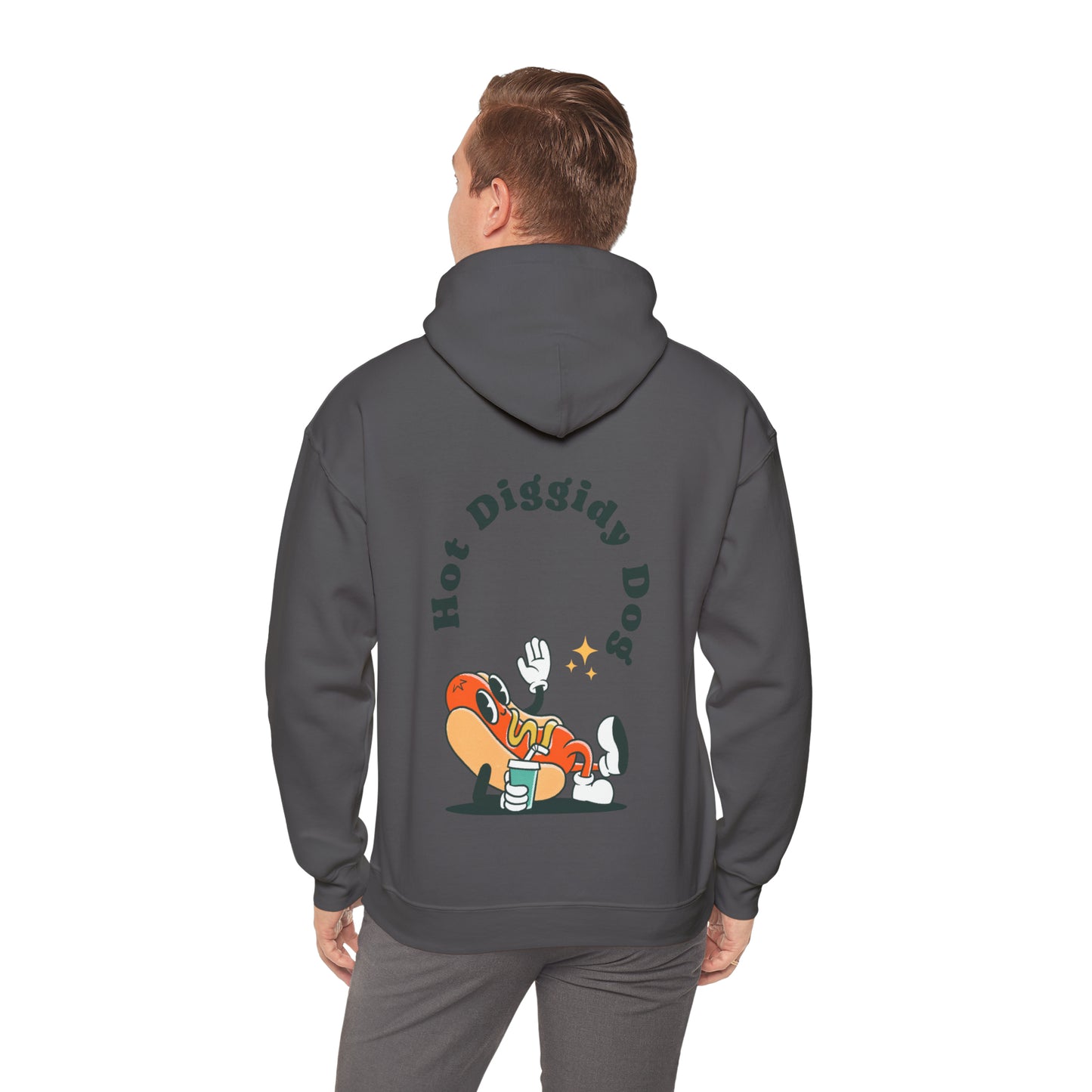 Unisex Retro Hot Diggidy Dog Heavy Blend™ Hooded Sweatshirt (Multiple Colours)