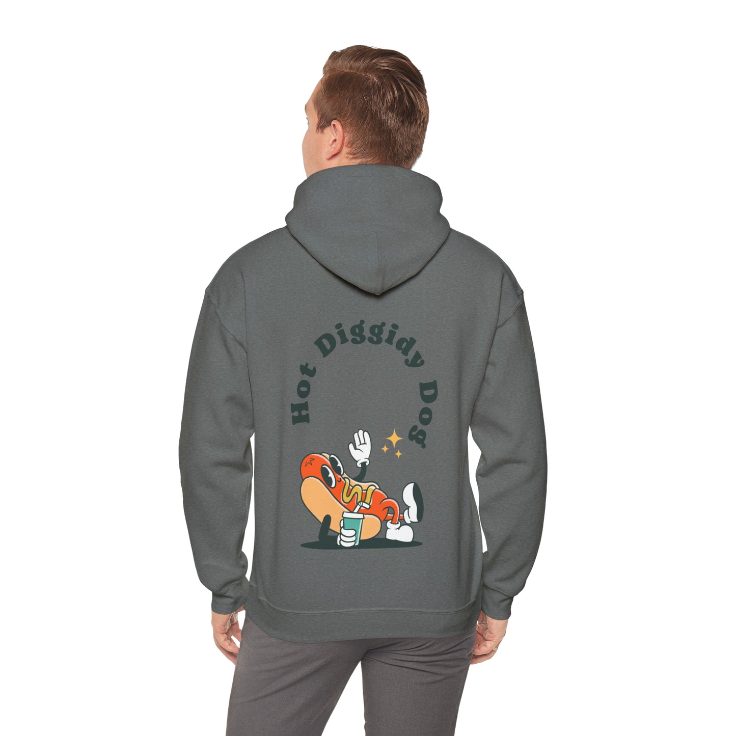 Unisex Retro Hot Diggidy Dog Heavy Blend™ Hooded Sweatshirt (Multiple Colours)