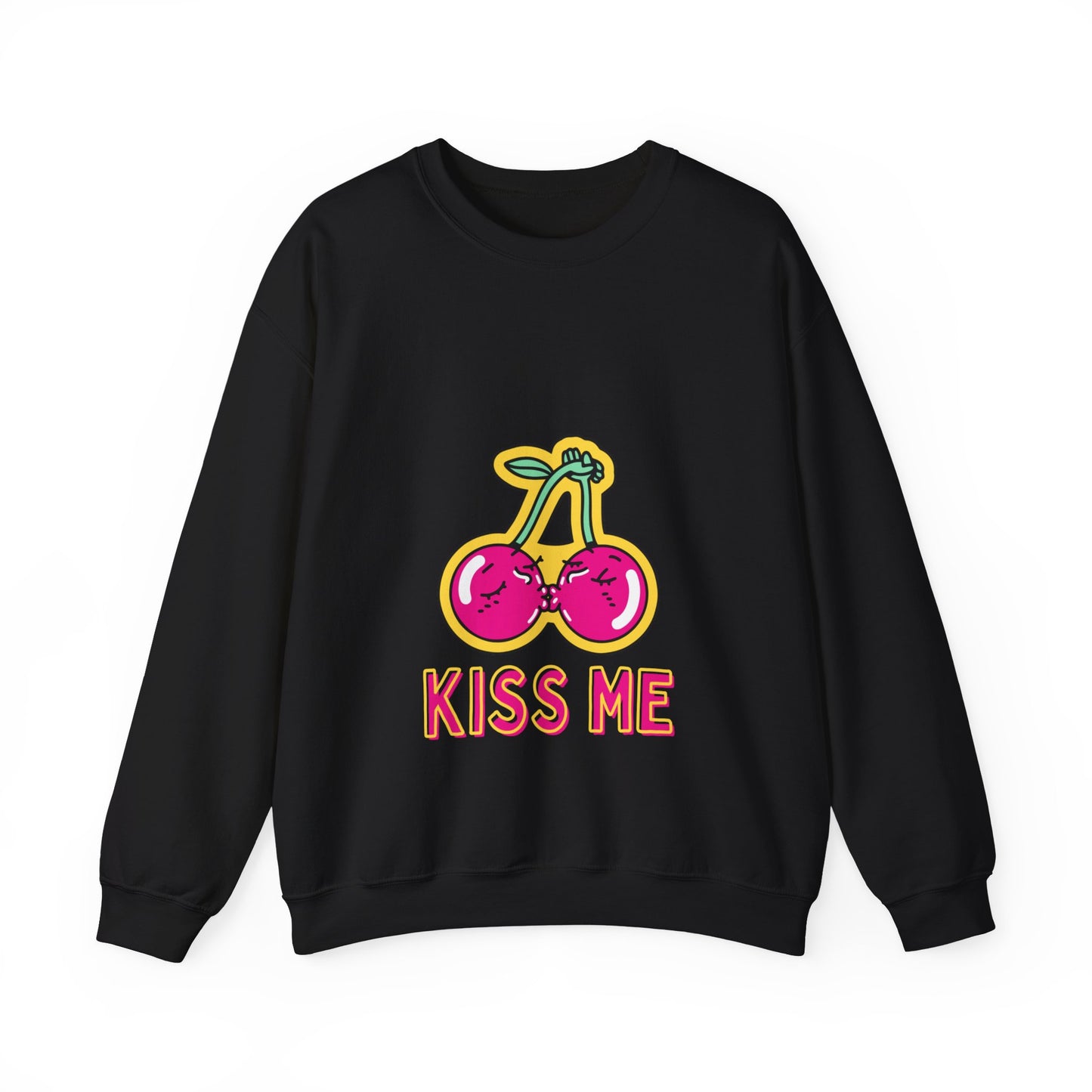 Cosy Kiss Me Kissing Cherries Unisex Heavy Blend⢠Crewneck Sweatshirt (Multiple Colours)