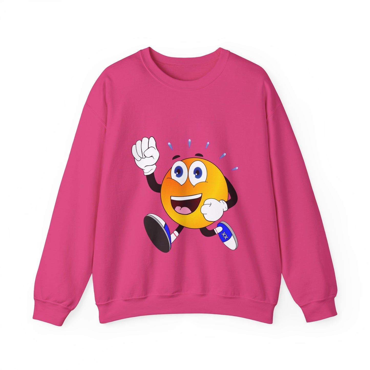 Unisex Running Retro Face Heavy Blend⢠Crewneck Sweatshirt (Multiple Colours)