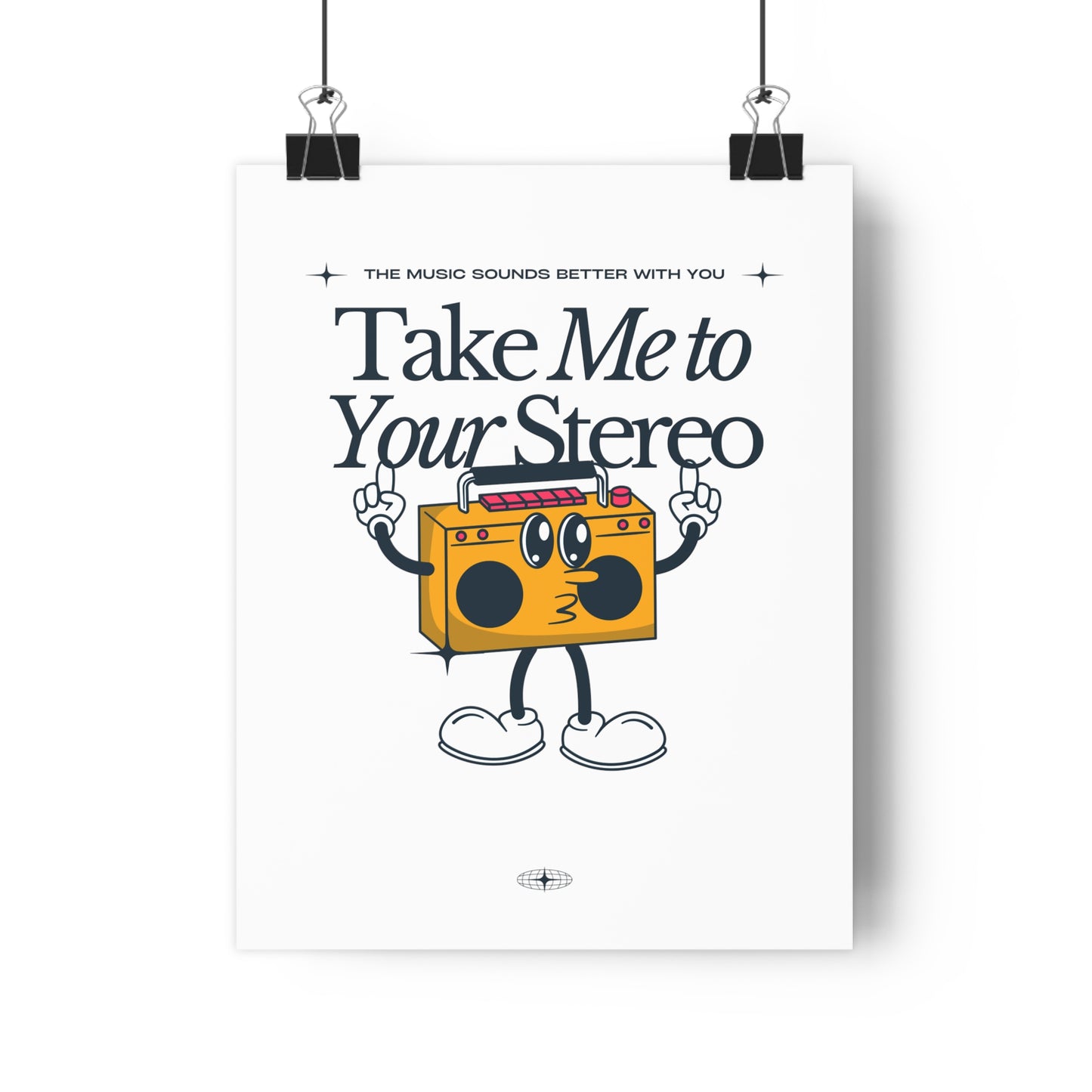Take Me To Your Stereo Premium Paper Poster