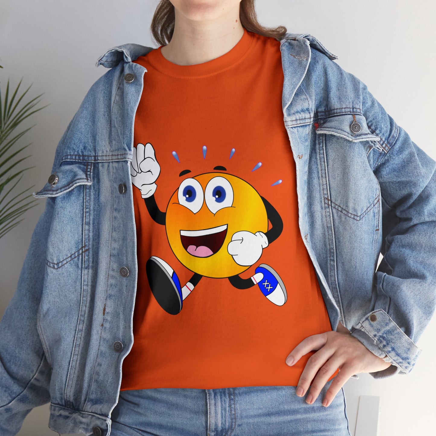 Unisex Retro Running Head Heavy Cotton Tee (Multiple Colours)