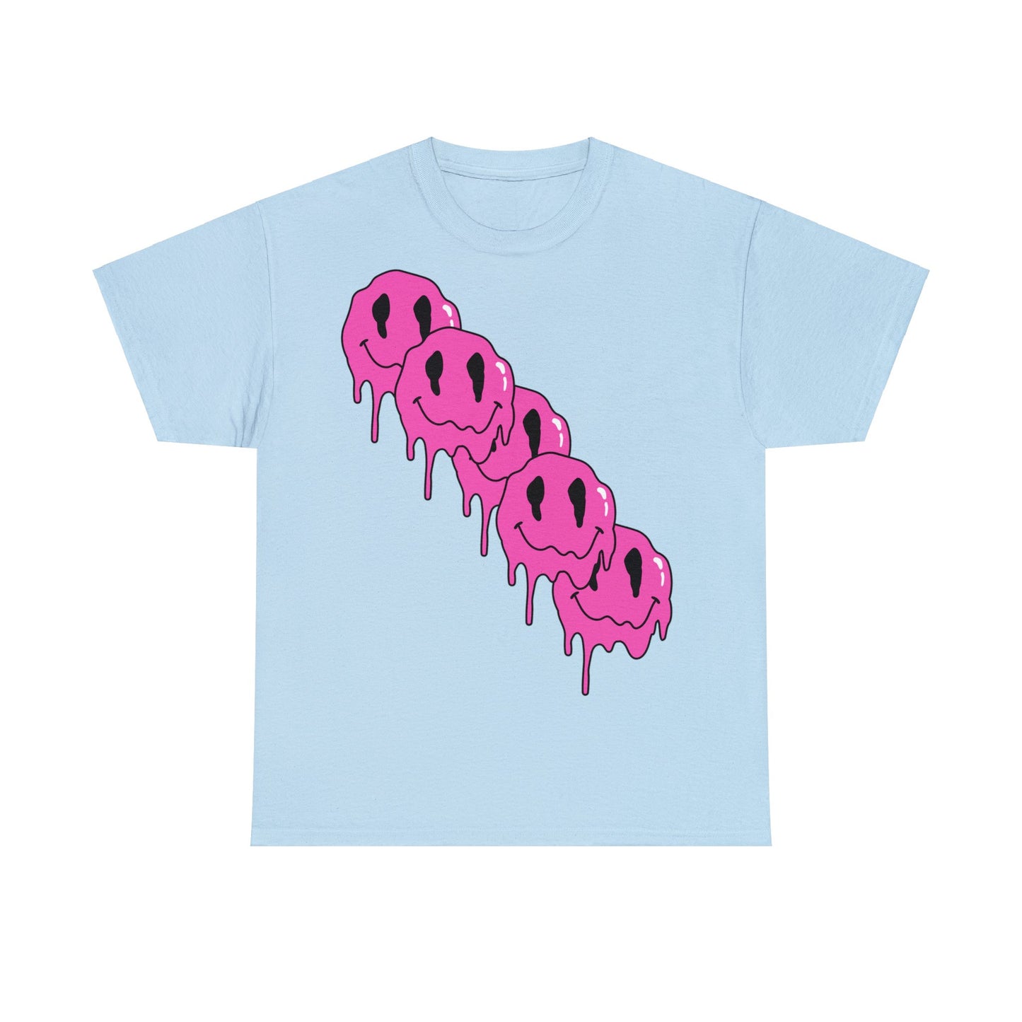 Unisex T-Shirt with Melting Smiley Face (Multiple Colours)