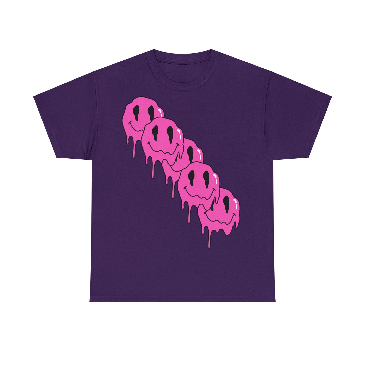 Unisex T-Shirt with Melting Smiley Face (Multiple Colours)