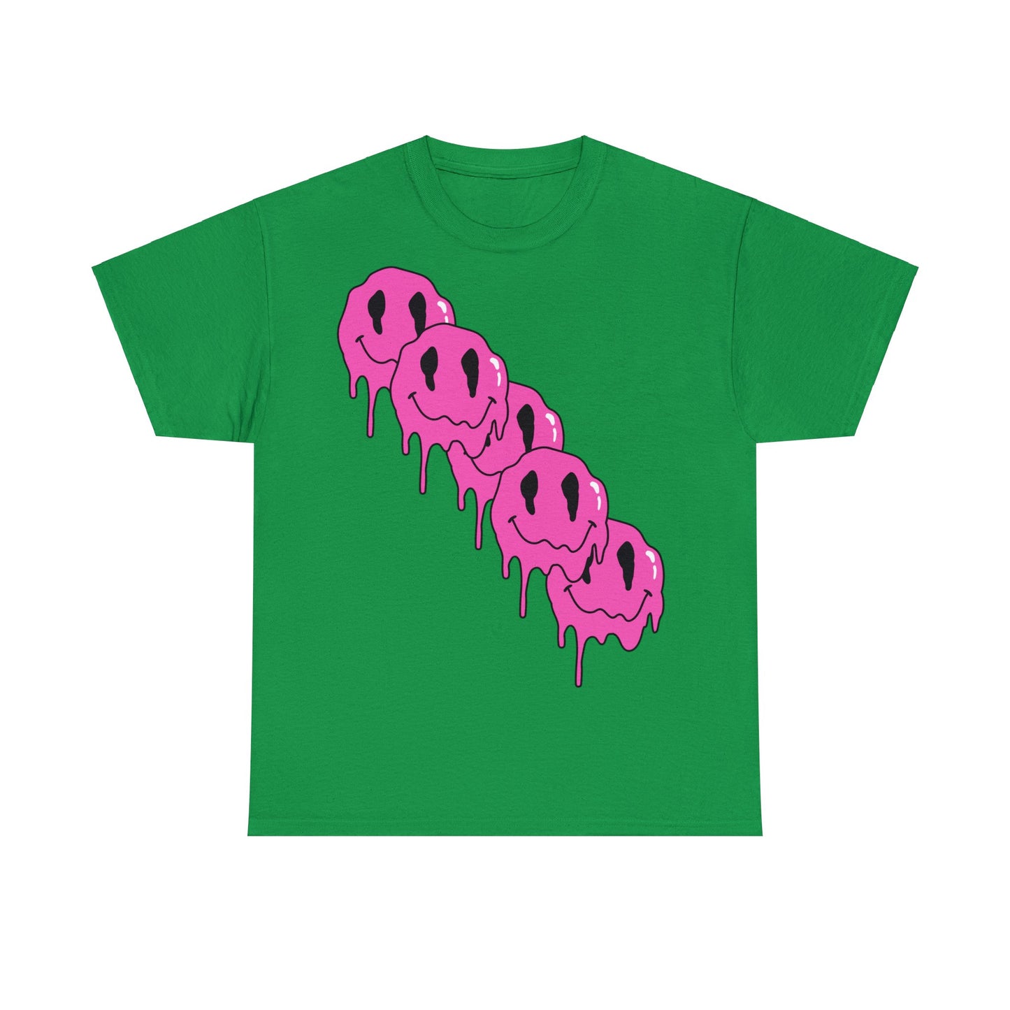 Unisex T-Shirt with Melting Smiley Face (Multiple Colours)