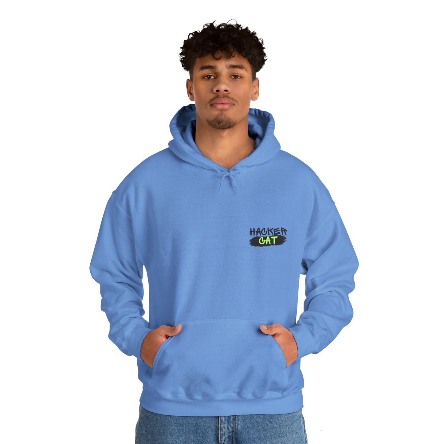 Unisex Hacker Cat Heavy Blend™ Hooded Sweatshirt (Multiple Colours)