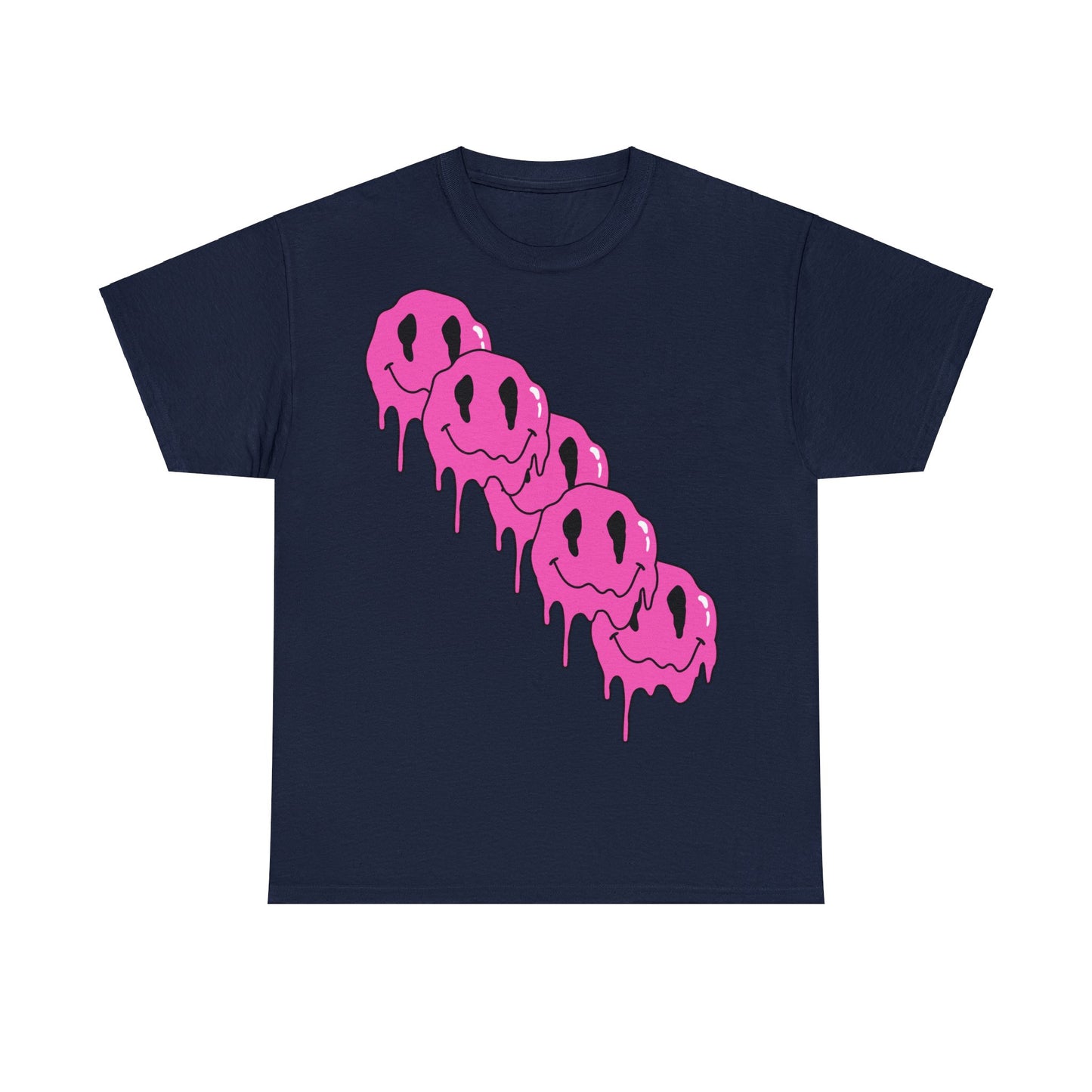 Unisex T-Shirt with Melting Smiley Face (Multiple Colours)