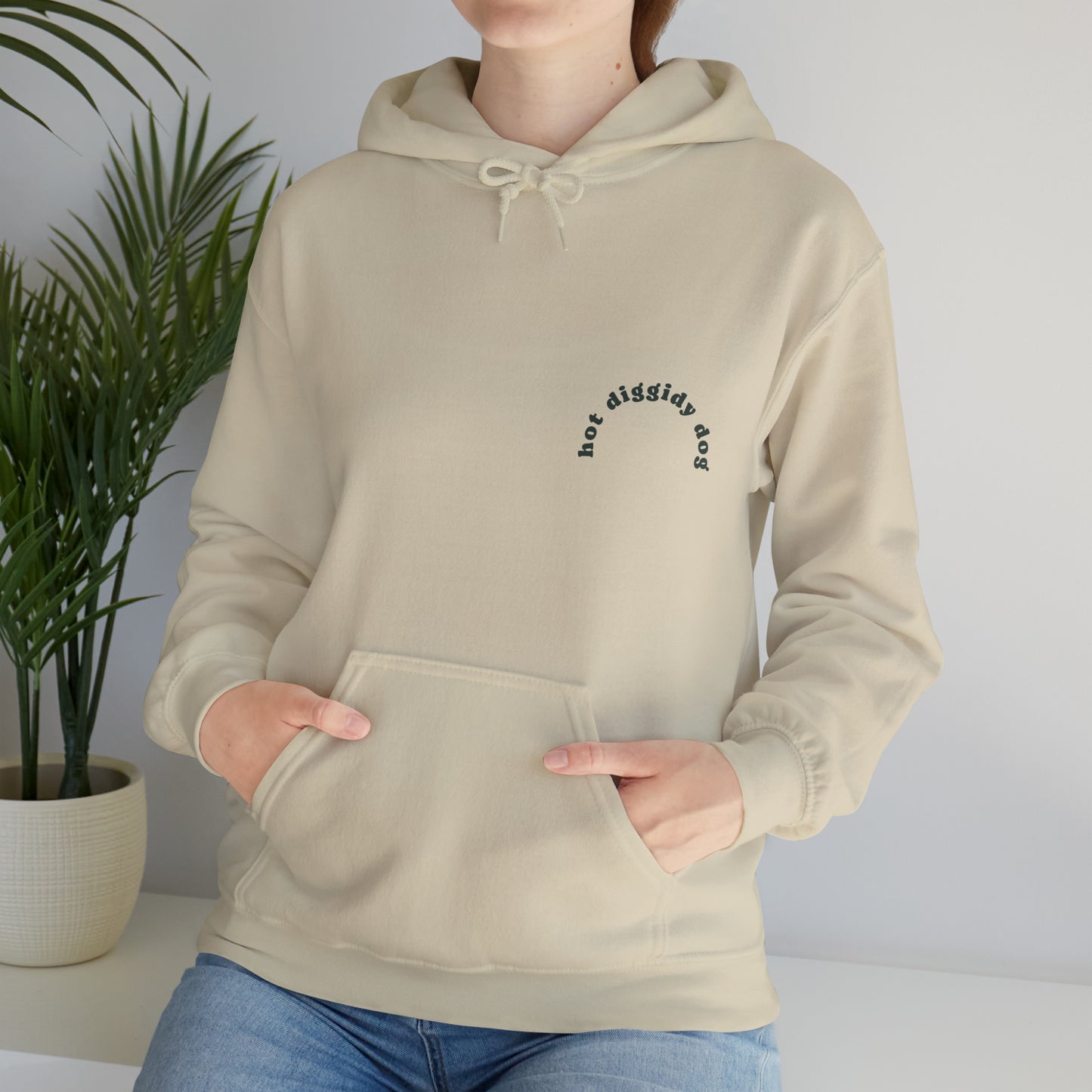 Unisex Retro Hot Diggidy Dog Heavy Blend™ Hooded Sweatshirt (Multiple Colours)