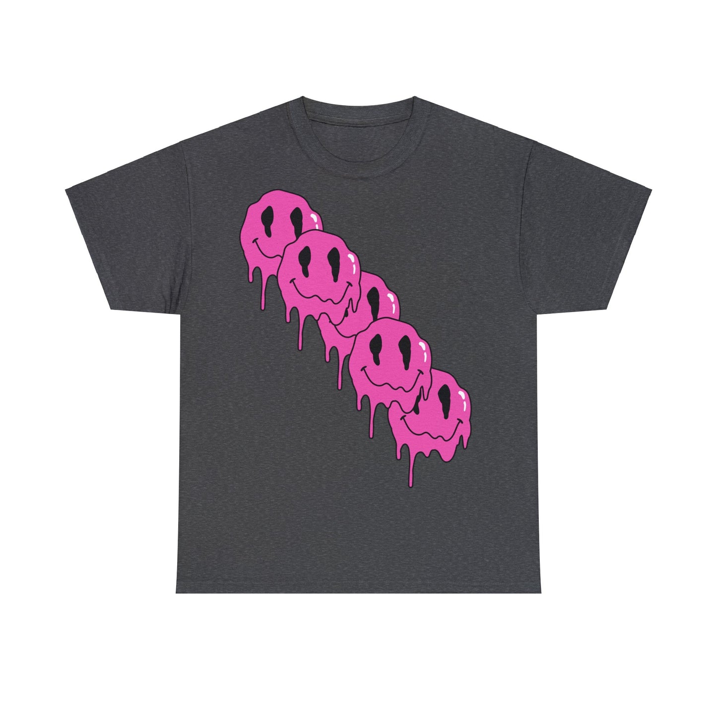 Unisex T-Shirt with Melting Smiley Face (Multiple Colours)