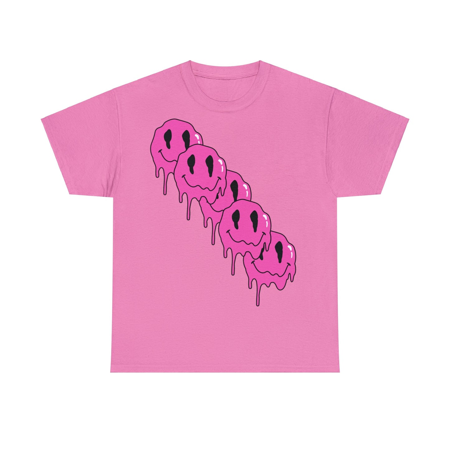 Unisex T-Shirt with Melting Smiley Face (Multiple Colours)